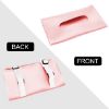 Car Tissue Holder, Sun Visor Napkin Holder Backseat Tissue Case,PU Leather Tissue Box Holder for Car & Truck Decoration (Pink)