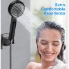 Shower Head, 5 Settings High Pressure Shower Head with Handheld, Water Saving, Anti-Leak and Adjustable, 3PCS