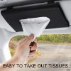 Car Tissue Holder, Sun Visor Napkin Holder Backseat Tissue Case,PU Leather Tissue Box Holder for Car & Truck Decoration (Black)