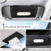 Car Tissue Holder, Sun Visor Napkin Holder Backseat Tissue Case,PU Leather Tissue Box Holder for Car & Truck Decoration (Black)