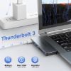 USB C Hub, 6 in 2 USB C Adapter for MacBook Pro with 3 USB 3.0 Ports, SD/TF Card Reader, 100W Thunderbolt 3 PD Port, Support for MacBook Pro 13" 15" 16" 2017-2020, MacBook Air 13" 2018-2020