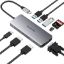 USB C Docking Station Dual Monitor, 9-in-1 Laptop Docking Station for Windows, Dual HDMI, VGA, 3 USB, PD, TF/SD Hub Adapter for MacBook HP Dell Lenovo