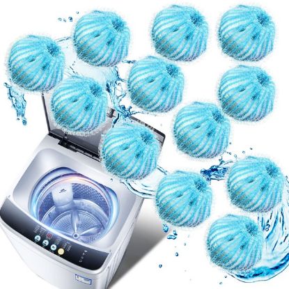 Pet Hair Remover for Laundry, 12Pcs Reusable Pet Hair Remover for Washing Machine, Soft Lint Remover Catcher for Laundry, Bedding, Clothes