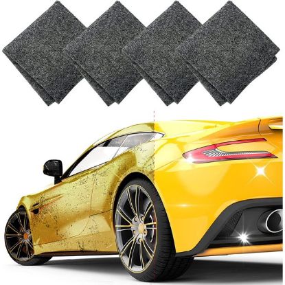 Nano Sparkle Cloth 4 Pcs, Magic Scratch Remover Cloth for Car Paint, Car Scratch Surface Polishing and Water Spots Repairing