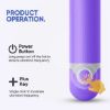 Thrusting Vibrator Wand, Mini Bullet Vibrator, G Spot Vibrator for Women, Adult Toys with 10 Vibration Modes, Purple