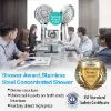 Shower Heads 5 Setting with Handheld Sprayer & Long Hose High Pressure Rain, Easy Tool Free Installation, Perfect Adjustable Shower Heads for Your Bathroom