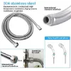 Shower Head, 5 Settings Shower Heads with Handheld, High Pressure Anti-Leak, Adjustable & Chrome