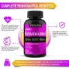 Picture of VIVALIFER Resveratrol 500mg, 2 Pack Promotes Anti-Aging and Promotes Immune, Cardiovascular Support and Joint Support, Total 240 Capsules